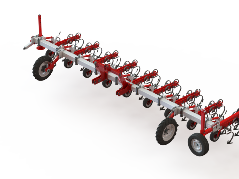 WG 0002 - Inter-row cultivator 6m 3D Модель