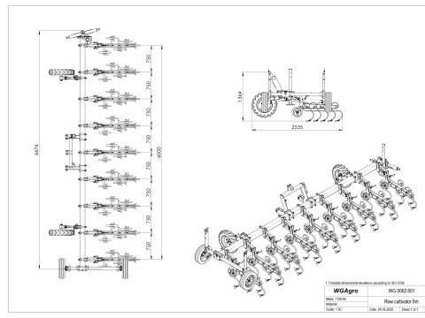 WG 0002 - Inter-row cultivator 6m 3D 模型