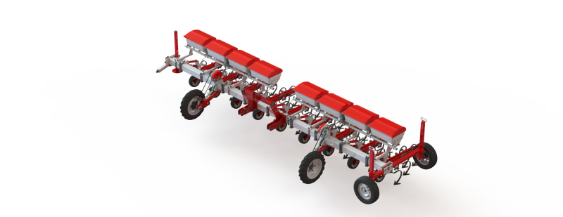 WG 0002 - Inter-row cultivator with dry fertilizer application system 6m 3D 模型 .c4d .max .obj .3ds .fbx .stl .blend 