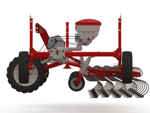 WG 0002 - Cultivador entrelinhas com sistema de aplica&ccedil;&atilde;o de fertilizante seco 6m Modelo 3D