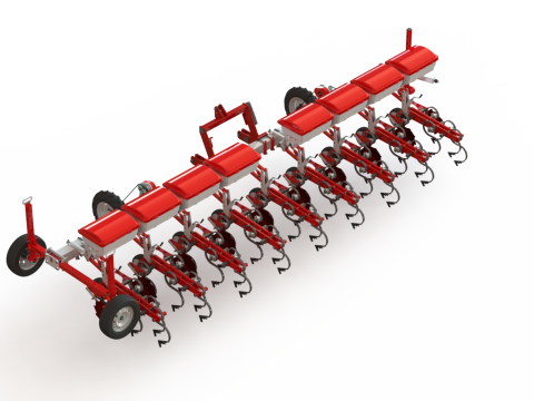 WG 0002 - Inter-row cultivator with dry fertilizer application system 6m 3D 模型