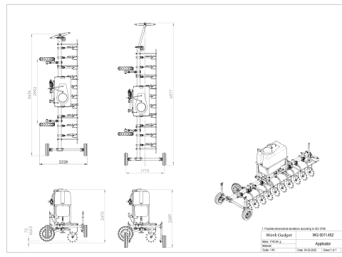 WG 0011 - Applicator SpikeWheel systems 450 3D Model