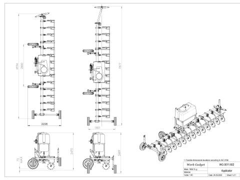 WG 0011 - Applicator SpikeWheel systems 600 Model 3D