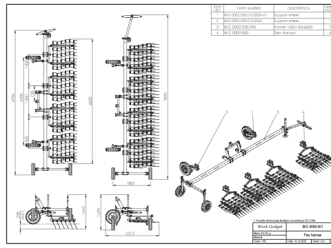 WG 0009 - Flex harrow 600 3Dモデル