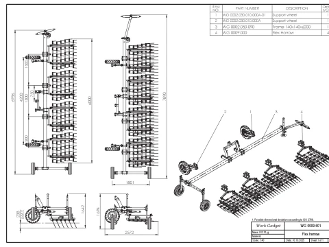 WG 0009 - Flex harrow 600 3D Model