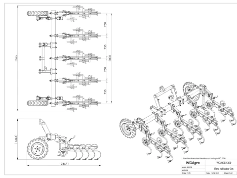WG 0002 - Complete range of 45 inter-row cultivators 3D Model