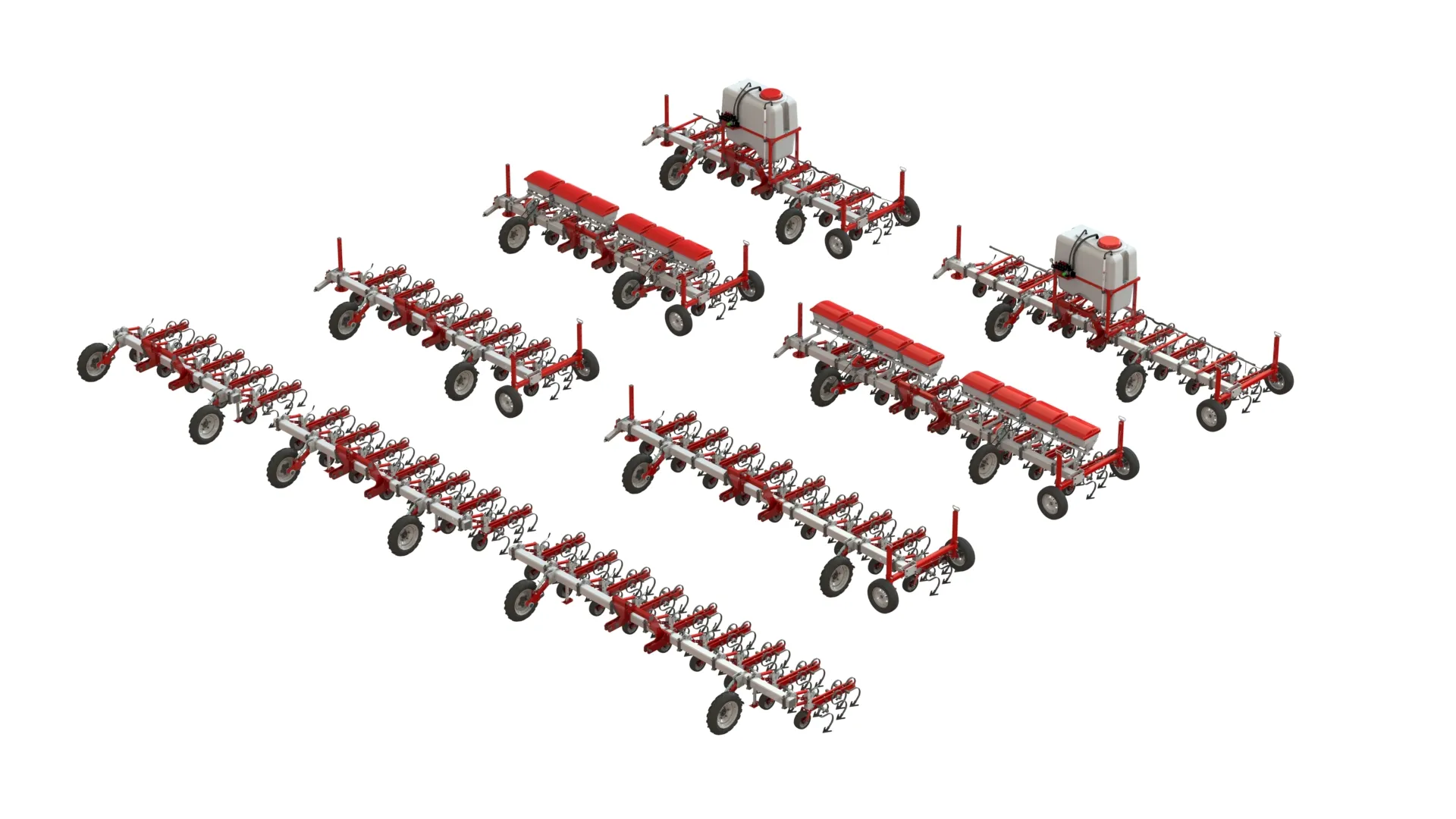 WG 0002 - Complete range of 45 inter-row cultivators 3D Model .c4d .max .obj .3ds .fbx .stl .blend 