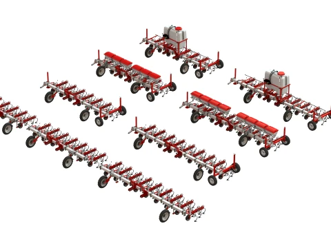 WG 0002 - Complete range of 45 inter-row cultivators 3D Model