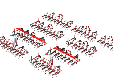 WG 0002 - Complete range of 45 inter-row cultivators 3D Model