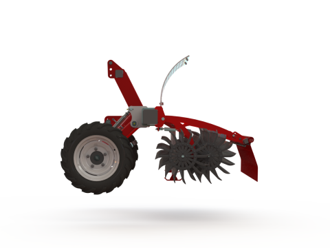 WG 0003 - Rangkaian lengkap 3 garu putar Model 3D