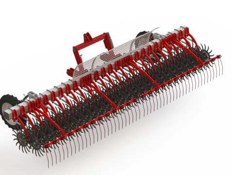 WG 0003 - Complete range of 3 rotary harrow 3D Model