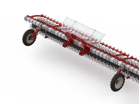 WG 0003 - Complete range of 3 rotary harrow 3D Model