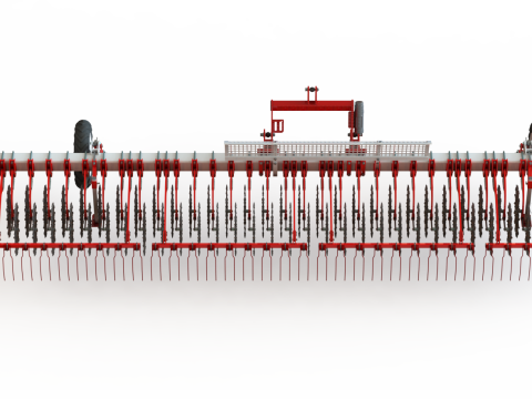 WG 0003 - Rangkaian lengkap 3 garu putar Model 3D