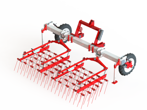 WG 0009 - Полный ассортимент 5-гибких борон 3D Модель