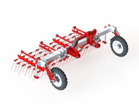 WG 0009 - Полный ассортимент 5-гибких борон 3D Модель