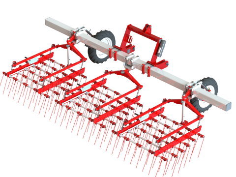 WG 0009 - Полный ассортимент 5-гибких борон 3D Модель