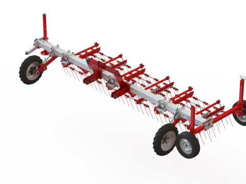 WG 0009 - Полный ассортимент 5-гибких борон 3D Модель