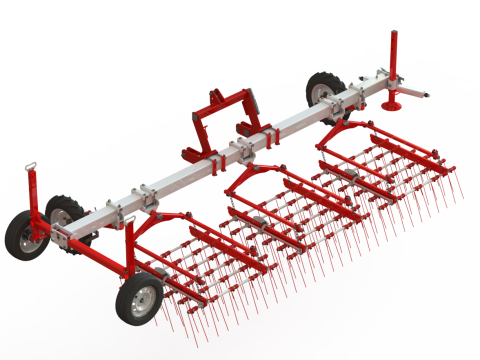 WG 0009 - Полный ассортимент 5-гибких борон 3D Модель