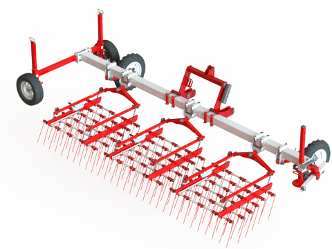 WG 0009 - Полный ассортимент 5-гибких борон 3D Модель