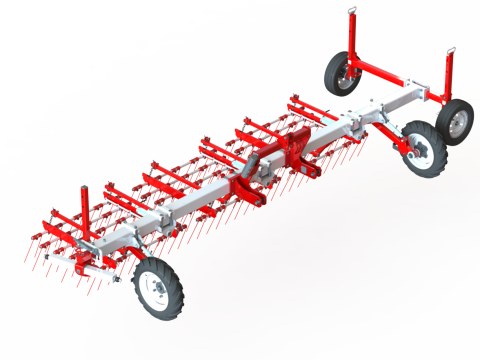 WG 0009 - Полный ассортимент 5-гибких борон 3D Модель