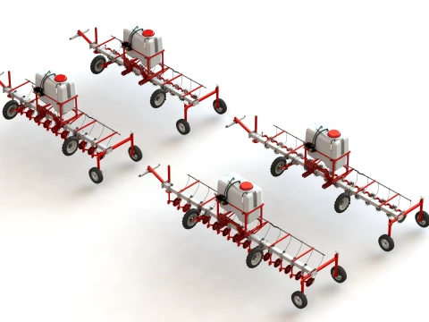 WG 0011 - Complete range of 4 liquid fertilizer applicators 3D Model