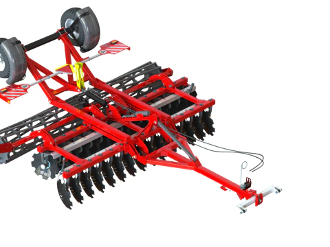 WG 0007 - Grade de discos pesada semi-montada 4m Modelo 3D
