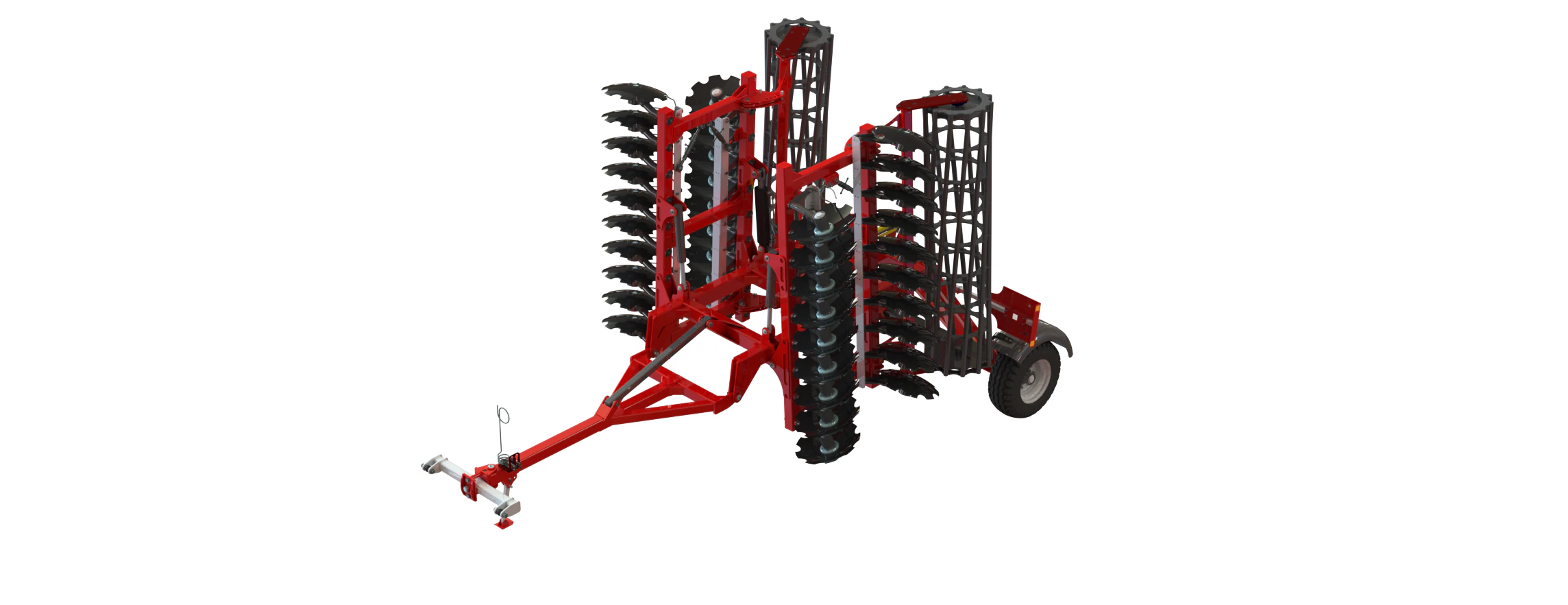 WG 0007 - Semi-mounted heavy disc harrow 5m 3D Model .c4d .max .obj .3ds .fbx .stl .blend 