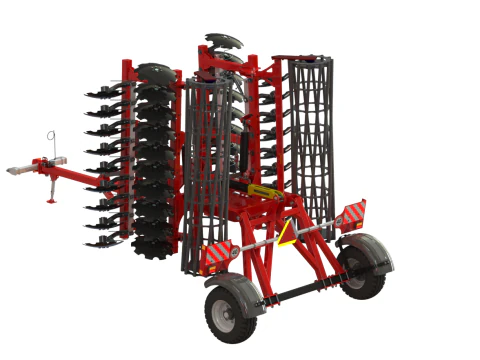 WG 0007 - Semi-mounted heavy disc harrow 5m 3D Model