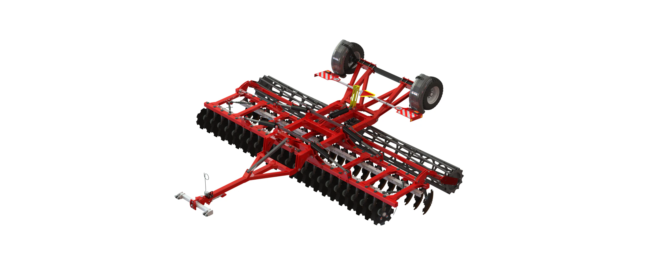 WG 0007 - Semi-mounted heavy disc harrow 6m 3D Model .c4d .max .obj .3ds .fbx .stl .blend