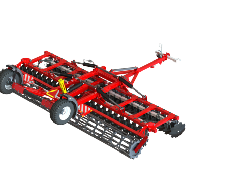 WG 0007 - Garu cakram berat semi-mount 6m Model 3D