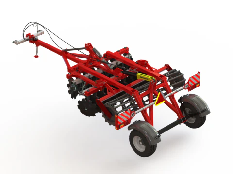 WG 0007 - Complete range of 6 semi-mounted heavy disc harrow 3D Model
