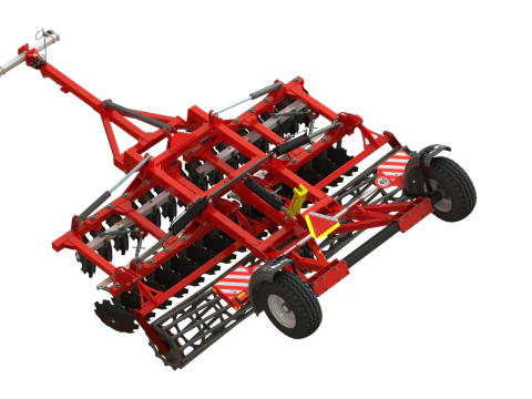 WG 0007 - Complete range of 6 semi-mounted heavy disc harrow 3D Model