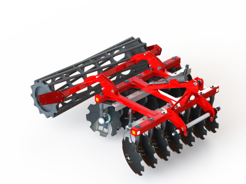 WG 0007 - grade de disco pesada montada 2m Modelo 3D