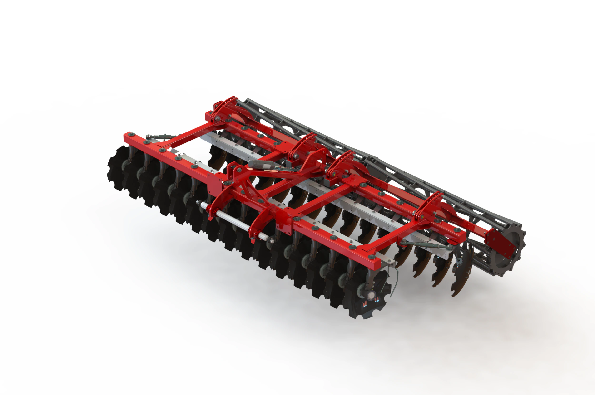 WG 0007 - Complete range of 4 mounted heavy disc harrow 3D Model .c4d .max .obj .3ds .fbx .stl .blend 