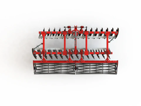 WG 0007 - Complete range of 4 mounted heavy disc harrow 3D Model