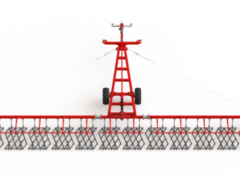 WG 0012 - セミマウント型重歯ハロー 12m 3Dモデル