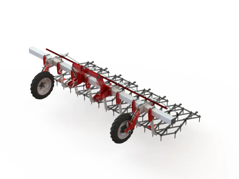 WG 0012 - 5 monteli ağır dişli tırmıktan oluşan eksiksiz &uuml;r&uuml;n yelpazesi 3D Model