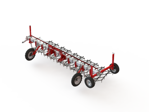 WG 0012 - Gamma completa di erpici portati a 5 denti pesanti Modello 3D