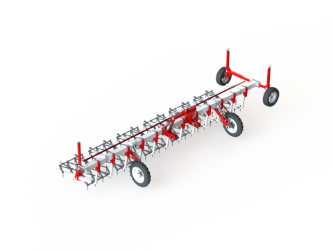 WG 0012 - Gamma completa di erpici portati a 5 denti pesanti Modello 3D