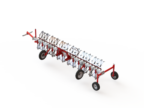 WG 0012 - Gamma completa di erpici portati a 5 denti pesanti Modello 3D