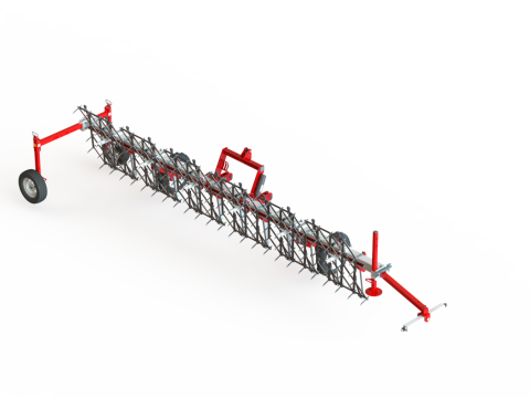 WG 0012 - Gamma completa di erpici portati a 5 denti pesanti Modello 3D