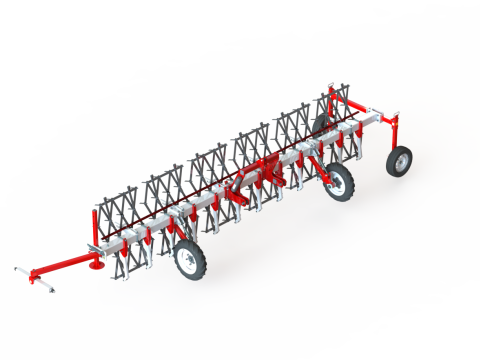 WG 0012 - Gamma completa di erpici portati a 5 denti pesanti Modello 3D