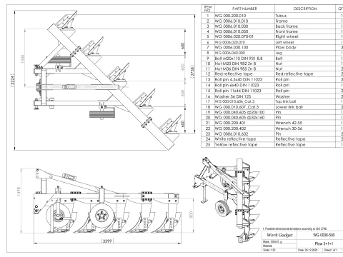 WG 0006 - Complete range of 3 high speed combination plow 3D Model