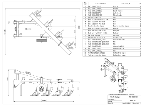 WG 0006 - Полный ассортимент трехскоростных комбинированных плугов 3D Модель