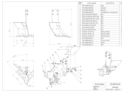 WG 0006 - Complete range of 3 high speed combination plow 3D Model