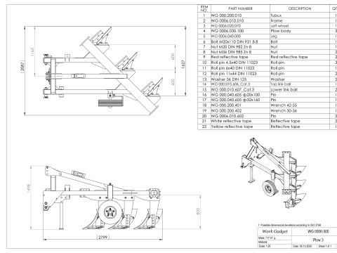 WG 0006 - Полный ассортимент трехскоростных комбинированных плугов 3D Модель