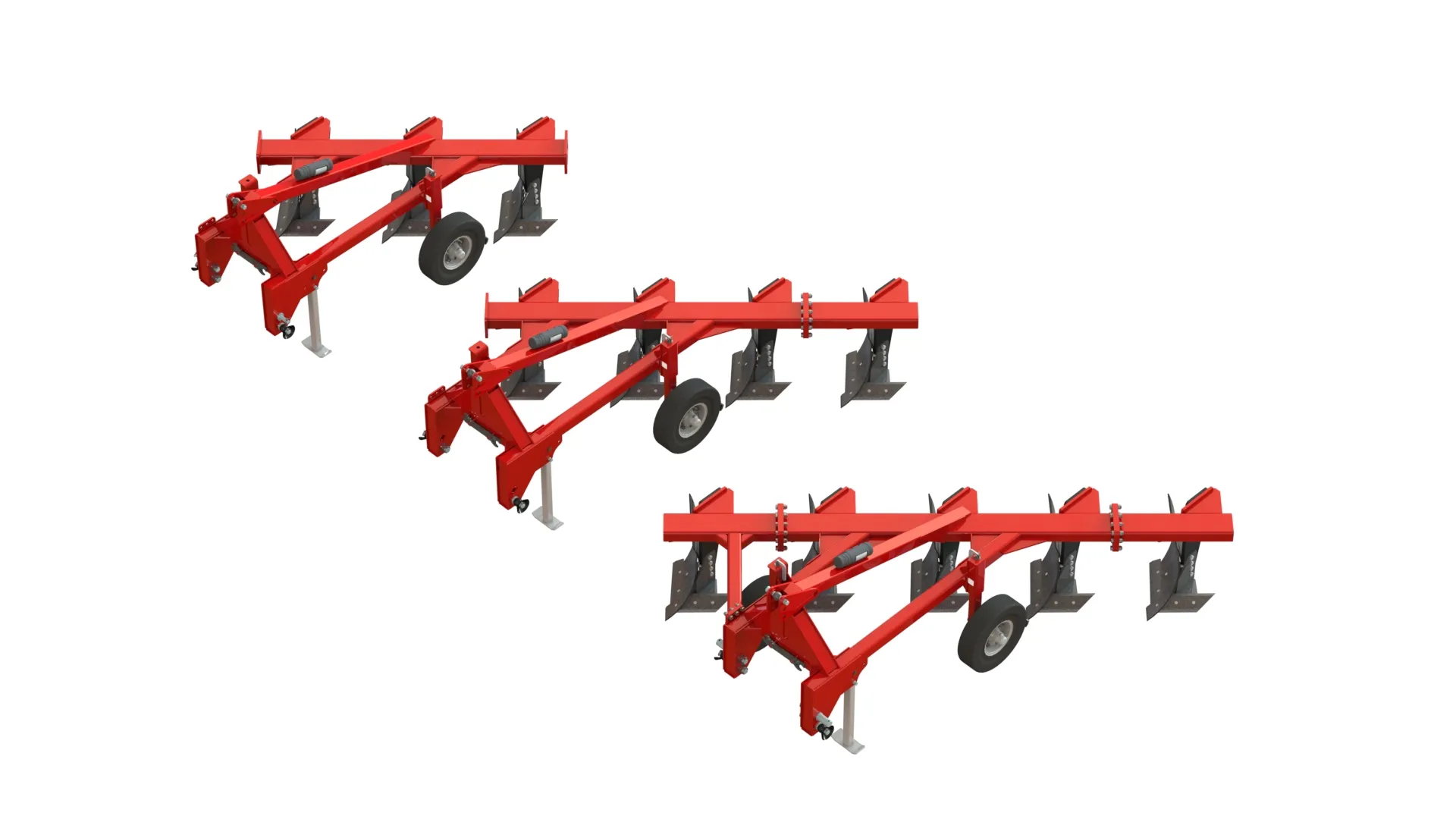 WG 0006 - Complete range of 3 high speed combination plow 3D Model .c4d .max .obj .3ds .fbx .stl .blend 