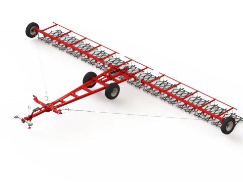 WG 0012 - Complete range of 4 semi-mounted heavy toothed harrows 3D Model