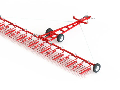WG 0009 - Complete range of 3 semi-mounted flexible tine harrow 3D Model