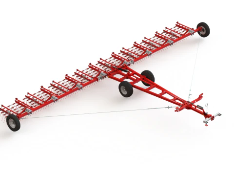 WG 0009 - Complete range of 3 semi-mounted flexible tine harrow 3D Model